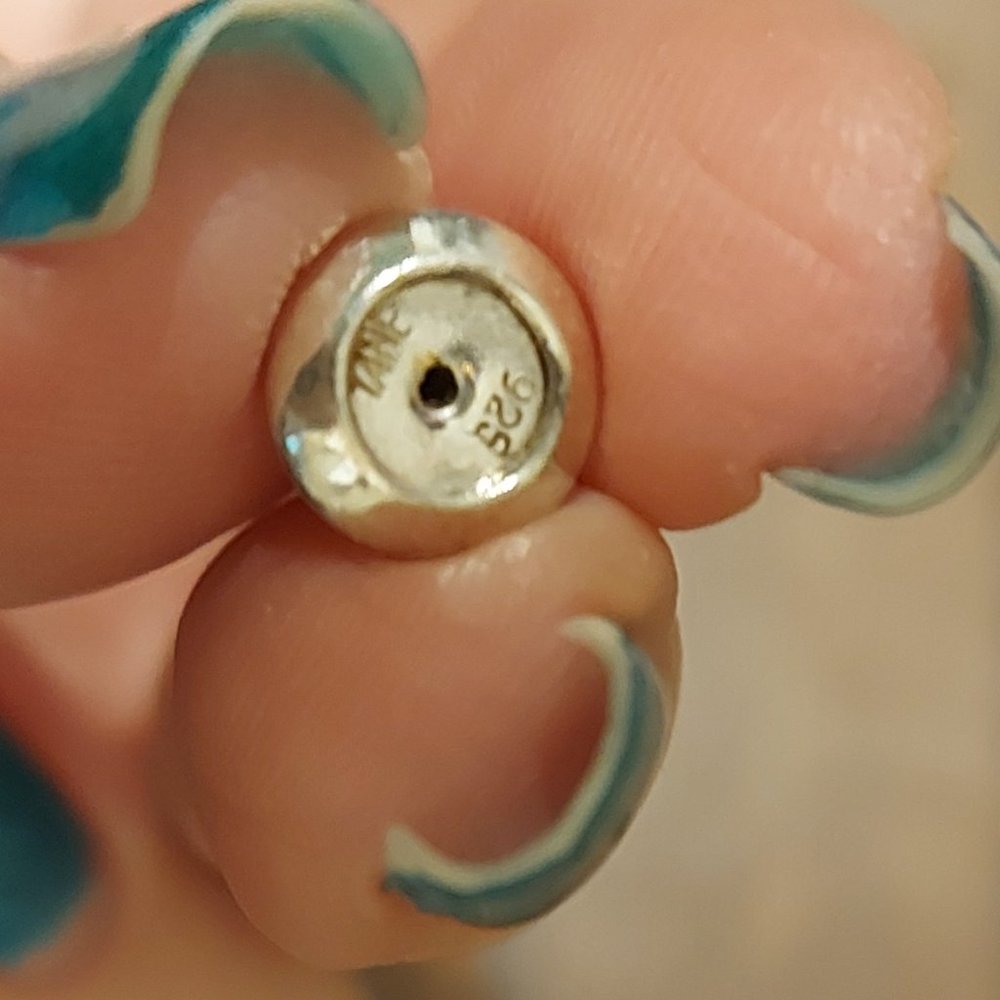 Mexican 925 Silver Round Ball Stud Earrings - Picture 7 of 8